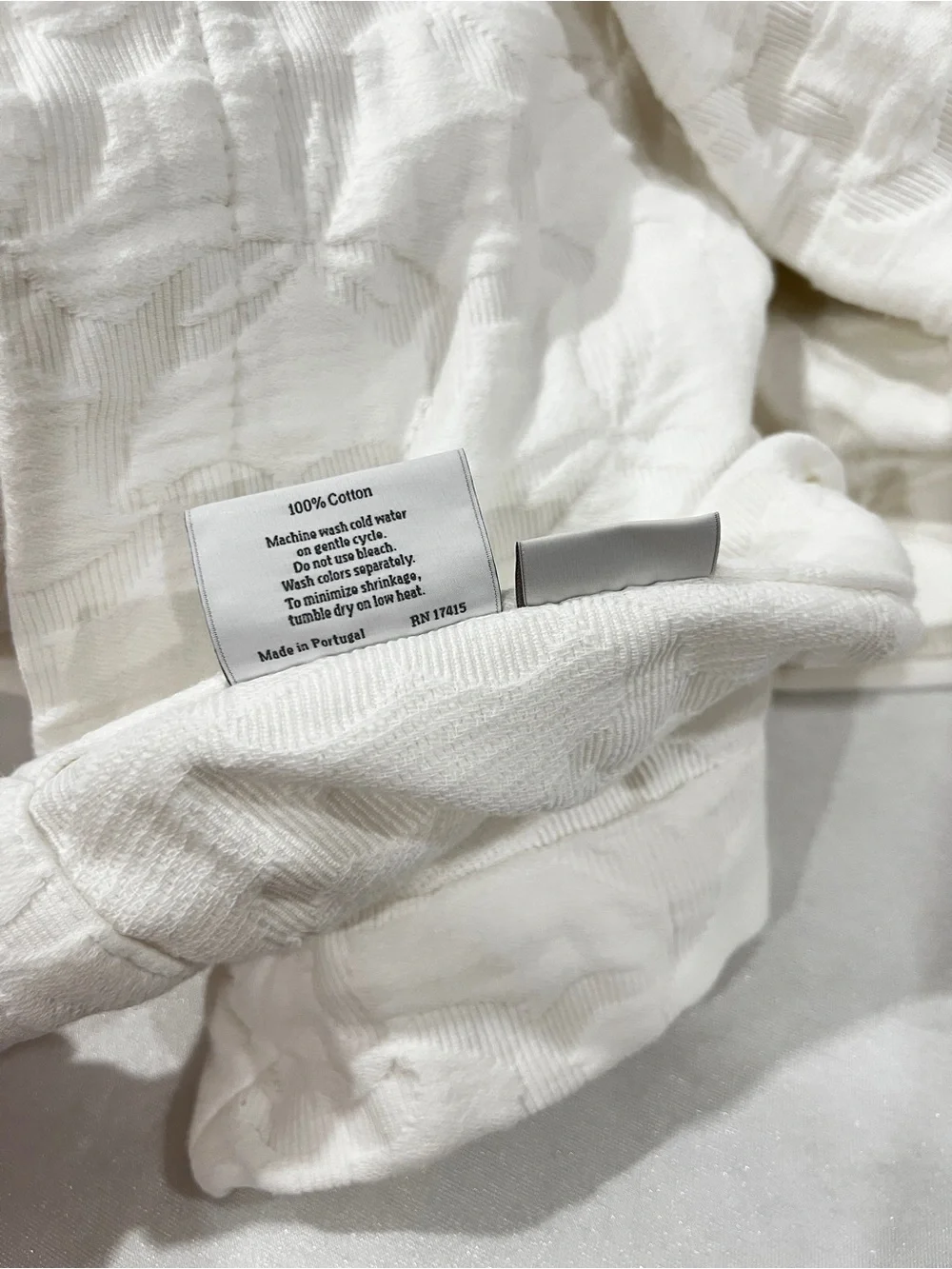 Sferra Lansone Matelasse Coverlet Blanket Cover Size king White Cotton Textured